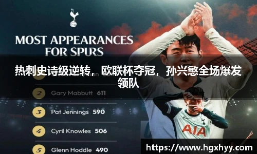 热刺史诗级逆转，欧联杯夺冠，孙兴慜全场爆发领队